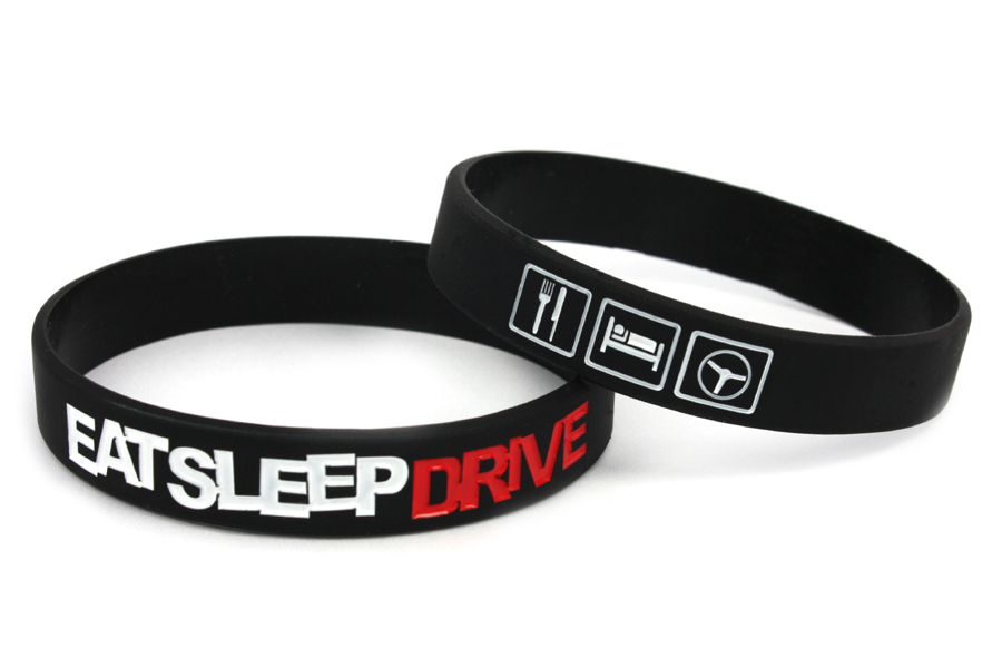 eatsleepdrivefekete1 Eat Sleep Drive szilikon karpánt - Image 1